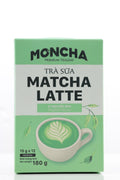 MONCHA Matcha Latte Original – Vorderseite Box 180g, 12 Sticks